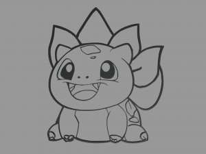Bulbasaur Wall Silhouette 01 3D Принт Модель