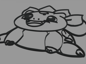 Bulbasaur Wall Silhouette 01 3D 프린트 모델