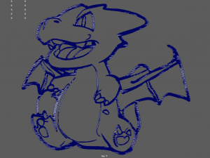 Charizard Wall Silhouette 01 3D-printmodel