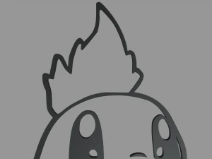 Charmander Wall Silhouette 01 3D Print Model
