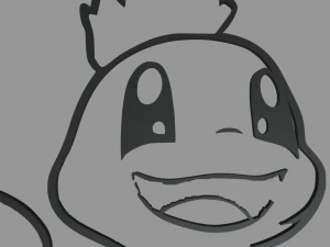 Charmander Wall Silhouette 01 3D Print Model