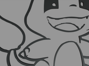 Charmander Wall Silhouette 01 Model do druku 3D