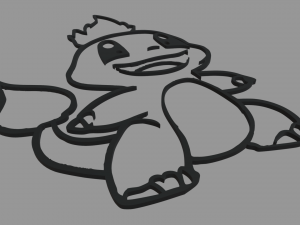 Charmander Wall Silhouette 01 Model do druku 3D