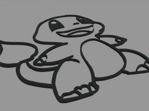 Charmander Wall Silhouette 02 3D Print Model