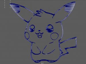 Pikachu Wall Silhouette 01 3D Baskı Modeli