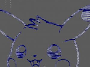 Pikachu Wall Silhouette 01 3D Baskı Modeli