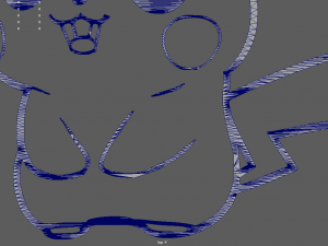 Pikachu Wall Silhouette 01 3D Baskı Modeli
