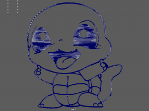 Squirtle Wall Silhouette 01 3D Print Model