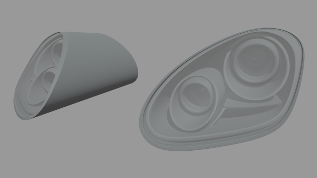 Porsche Headlights 3D Модель .c4d .max .obj .3ds .fbx .stl .blend 