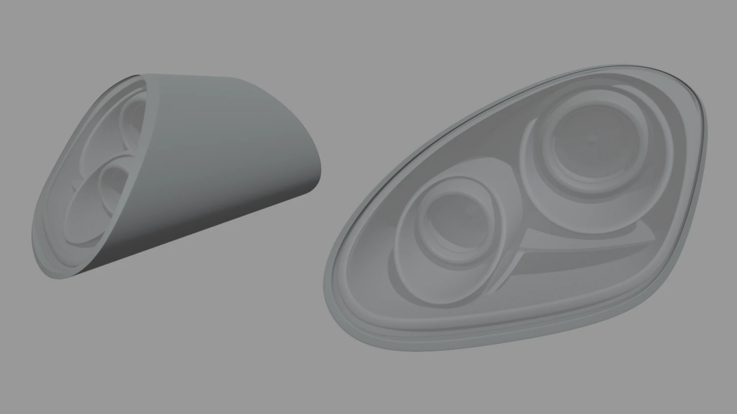 Porsche Headlights 3D Model .c4d .max .obj .3ds .fbx .stl .blend