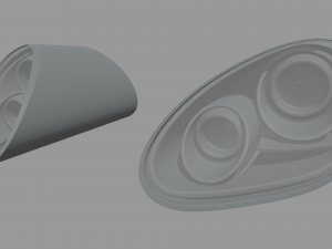 Porsche Headlights 3D Model