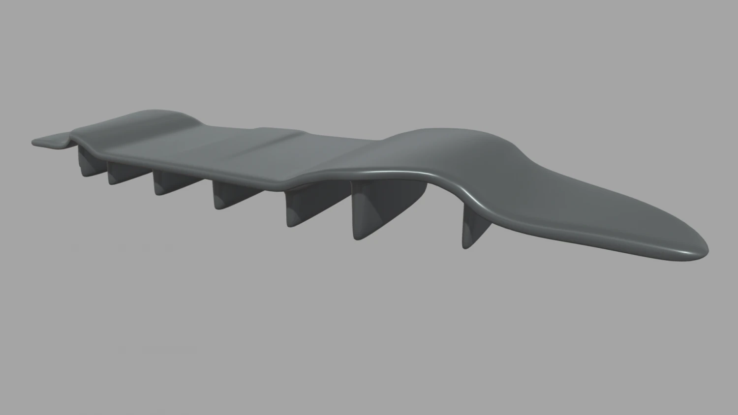 Rear Bumper 02 3D Model .c4d .max .obj .3ds .fbx .stl .blend