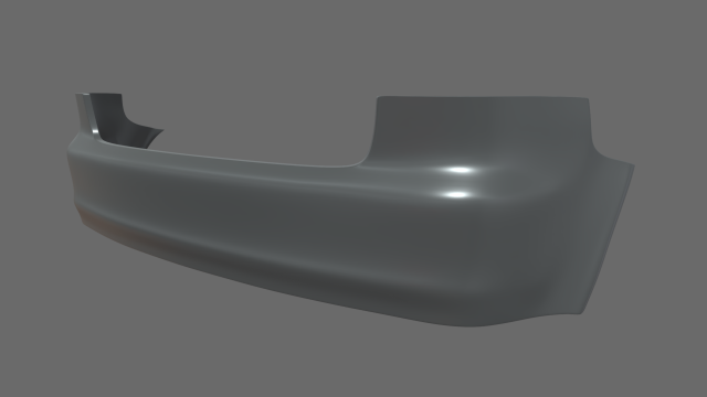 Rear Bumper Audi A3 Modelo 3D .c4d .max .obj .3ds .fbx .stl .blend 