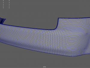 Rear Bumper Audi A3 Modelo 3D