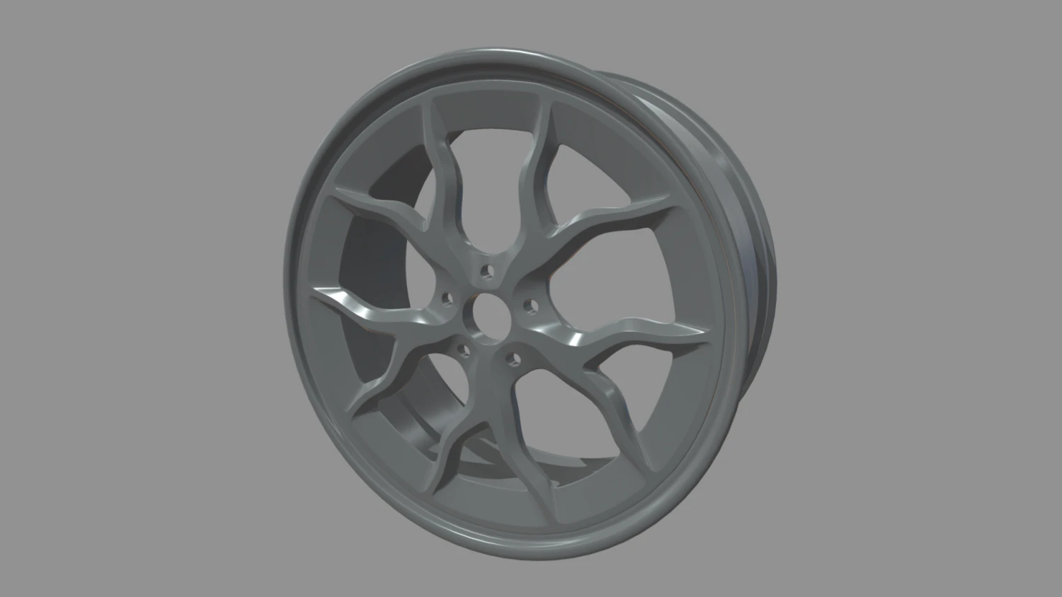 Rim Car Custom 01 3D Model .c4d .max .obj .3ds .fbx .stl .blend 