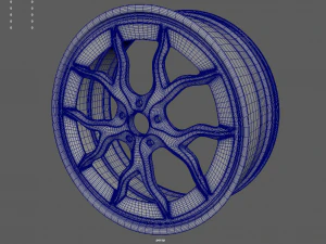 Rim Car Custom 01 3D Model