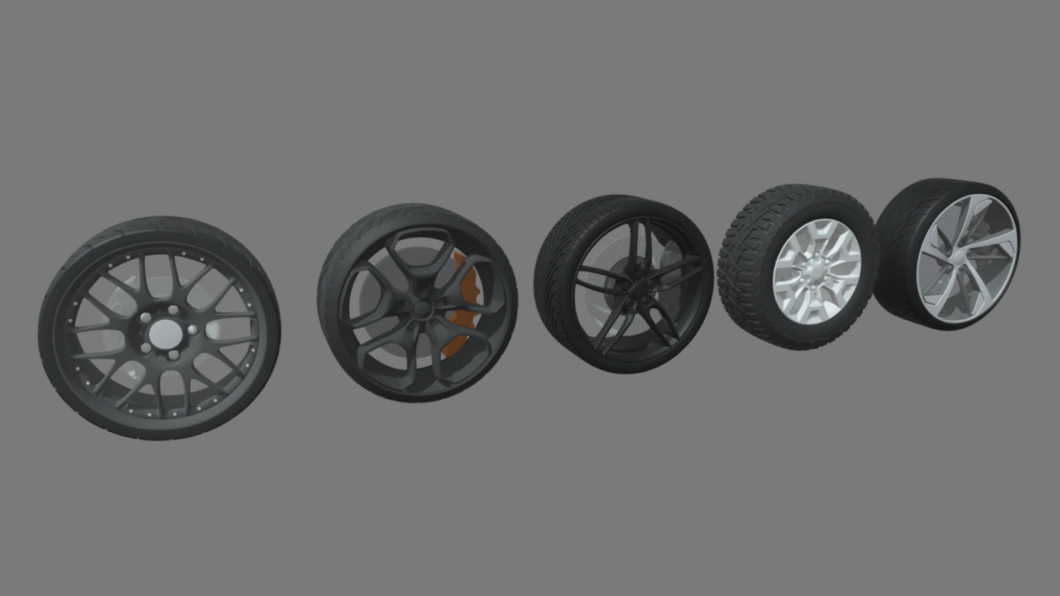 Rim Pack 01 3D Model .c4d .max .obj .3ds .fbx .stl .blend 