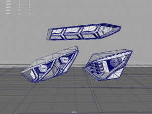Headlights Rearlight Sport Car 02 Modello 3D