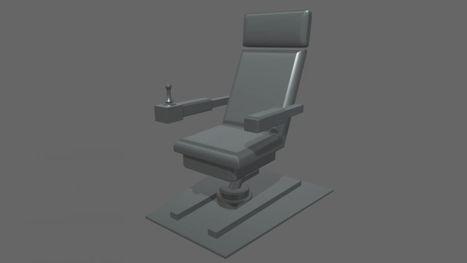 Starship Seat 01 3D Model .c4d .max .obj .3ds .fbx .stl .blend