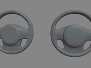 Steering Wheel Car Custom 3D Model