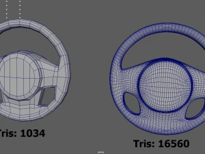 Steering Wheel Car Custom 3D Model