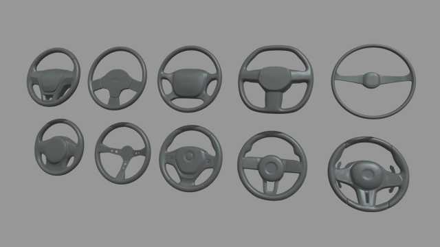 Steering Wheel Car Pack 01 3D मॉडल .c4d .max .obj .3ds .fbx .stl .blend 