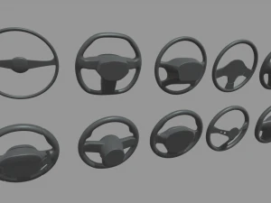 Steering Wheel Car Pack 01 3D Model