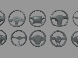 Steering Wheel Car Pack 01 3D मॉडल