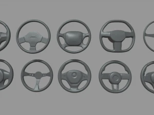 Steering Wheel Car Pack 01 3D Model