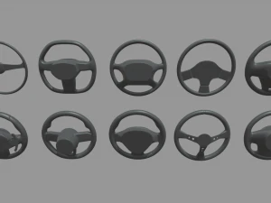 Steering Wheel Car Pack 01 3D Model