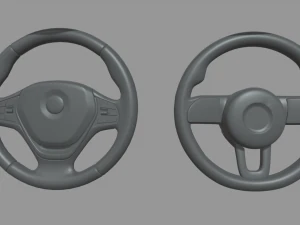 Steering Wheel Car Pack 01 3D Model