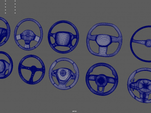 Steering Wheel Car Pack 01 3D मॉडल