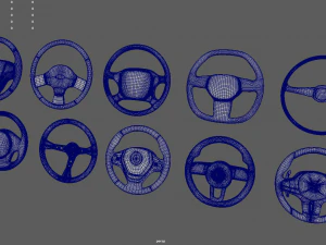 Steering Wheel Car Pack 01 3D Model