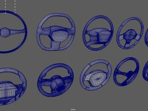 Steering Wheel Car Pack 01 3D Model