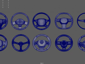 Steering Wheel Car Pack 01 3D Model