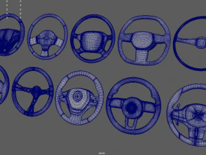 Steering Wheel Car Pack 01 3D Model