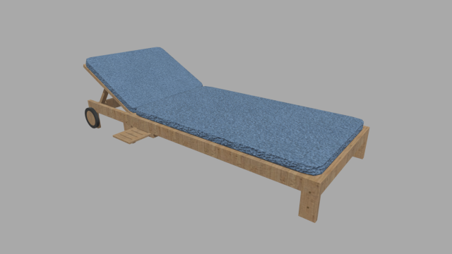 Sun Lounger 01 3D 모델 .c4d .max .obj .3ds .fbx .stl .blend 
