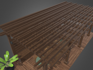 Terrace Wood Structure 3D 모델