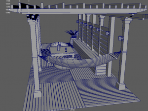 Terrace Wood Structure 3D 모델
