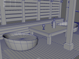Terrace Wood Structure 3D 모델
