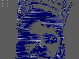 The King 01 Wall Silhouette 3D Print Model