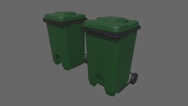 Trash Can Model 3D .c4d .max .obj .3ds .fbx .stl .blend 