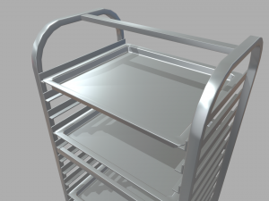 Tray Rack Trolley Modelo 3D