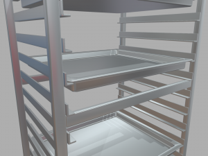 Tray Rack Trolley Modelo 3D