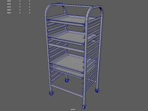 Tray Rack Trolley Modelo 3D