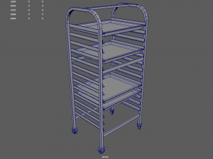 Tray Rack Trolley Modelo 3D