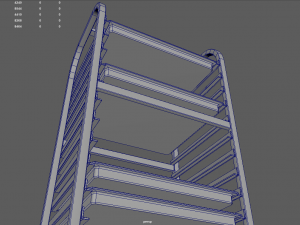 Tray Rack Trolley Modelo 3D