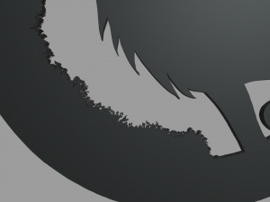 Wolf Moon Wall Silhouette 01 3D Print Model