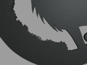 Wolf Moon Wall Silhouette 01 3D Print Model