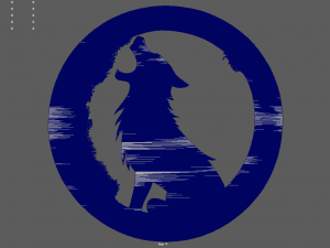 Wolf Moon Wall Silhouette 01 3D Print Model
